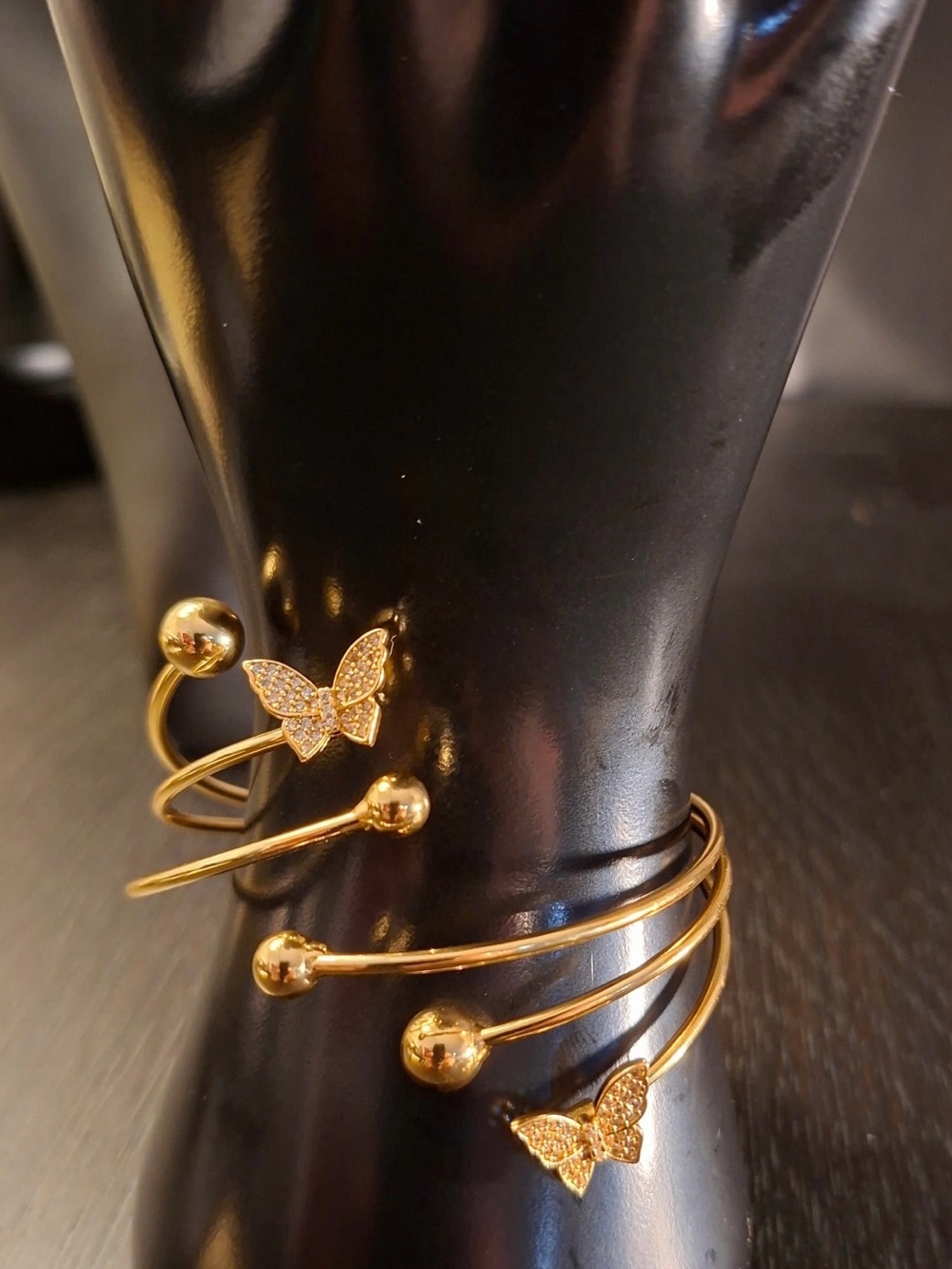 Gold Filled Butterfly Wrap Style Cuff Bracelet